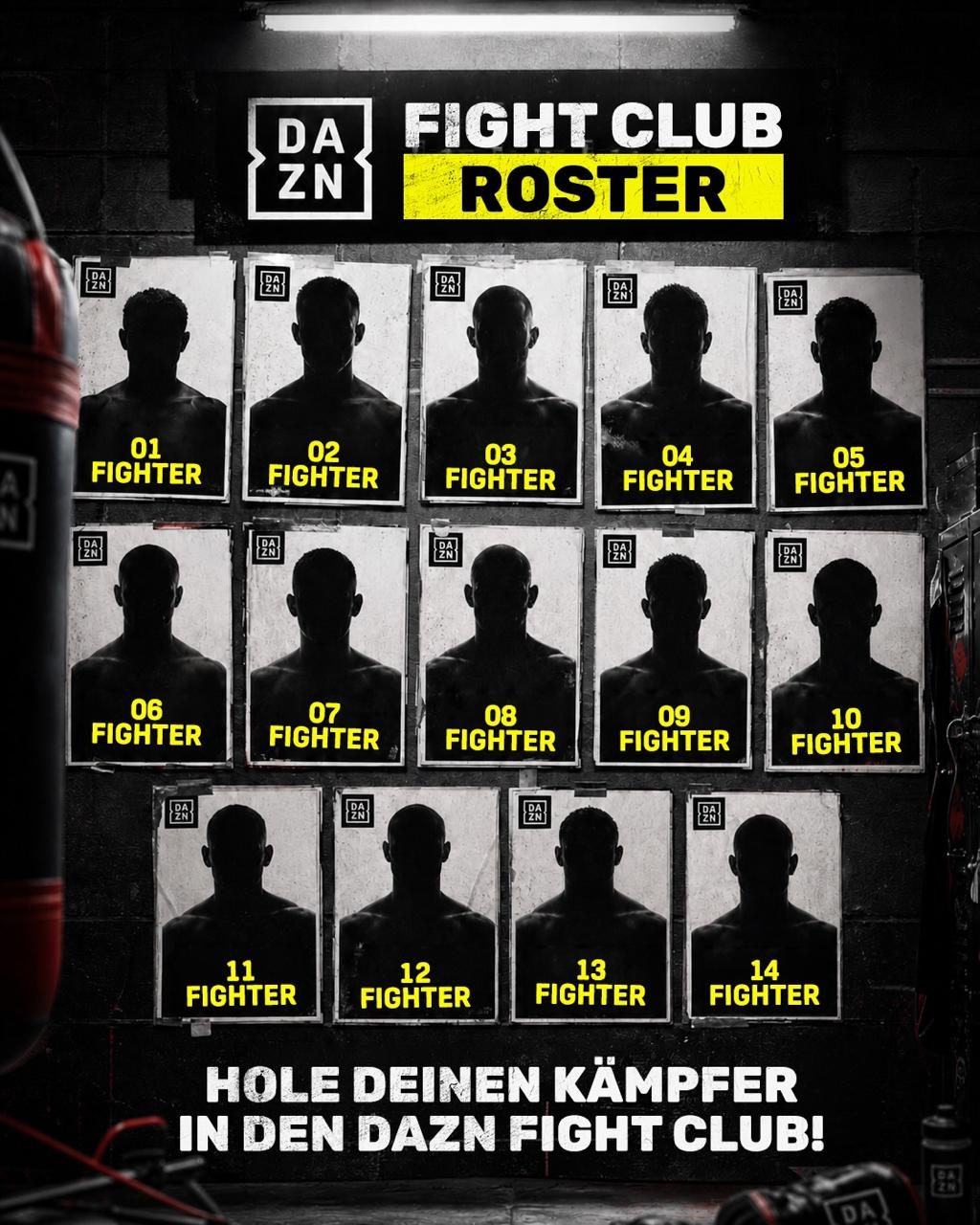 Weiteres Visual der DAZN-Fight-Club-Kampagne.