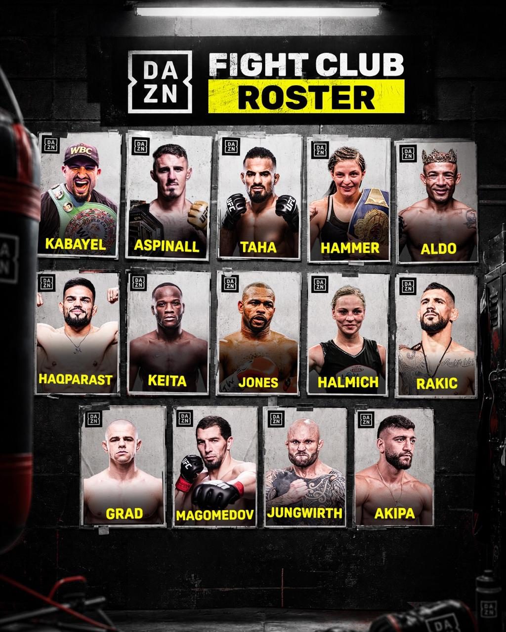 Fighter-Ankündigung des DAZN Fight Club.